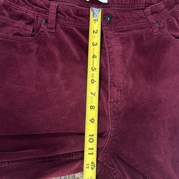 EV1 Y2K Velvet Maroon Stretchy Slim Fit Pants Jeans Size 20 - Picture 9 of 9